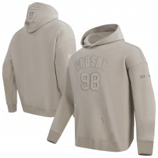 Las Vegas Raiders Maxx Crosby Pro Standard Tan Player Name & Number Pullover Hoodie