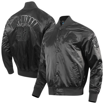 Куртка на кнопках Aidan Hutchinson Detroit Lions Pro Standard Player - Black