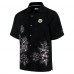 Pittsburgh Steelers Tommy Bahama Black Hibiscus Camp Button-Up Shirt