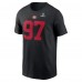 Футболка Nick Bosa San Francisco 49ers Nike Super Bowl LVIII Patch Player Name & Number- Black