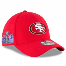 Бейсболка San Francisco 49ers New Era Super Bowl LVIII Side Patch 39THIRTY- Scarlet
