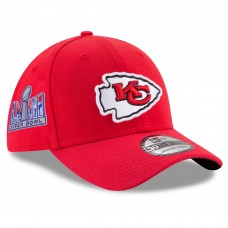 Бейсболка Kansas City Chiefs New Era Super Bowl LVIII Side Patch 39THIRTY- Red