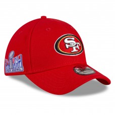 Бейсболка San Francisco 49ers New Era Super Bowl LVIII Side Patch 9FORTY- Scarlet
