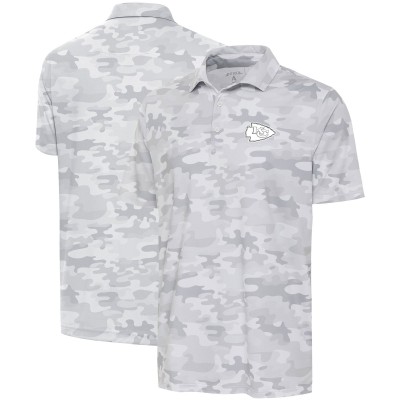 Поло Kansas City Chiefs Antigua Anthracite Logo Collide - White