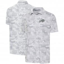Buffalo Bills Antigua White Anthracite Logo Collide Polo