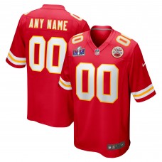 Игровая джерси Kansas City Chiefs Nike Super Bowl LVIII Patch Custom Game - Red