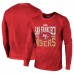 Футболка с длинным рукавом San Francisco 49ers Majestic Threads Super Bowl LVIII Tri-Blend - Scarlet