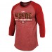 Футболка с рукавом 3/4 San Francisco 49ers Majestic Threads 2023 NFC Champions Tri-Blend Raglan - Scarlet