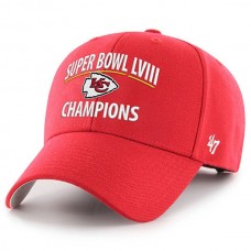 Бейсболка Kansas City Chiefs 47 Super Bowl LVIII Champions MVP- Red