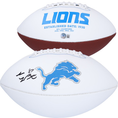 Sam LaPorta Detroit Lions Autographed Authentic White Panel Football