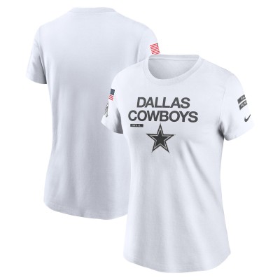 Футболка Женская Dallas Cowboys Nike White 2024 Salute To Service Legend Performance