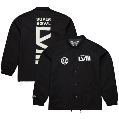 Куртка на кнопках Usher Super Bowl LVIII Collection Mitchell & Ness Unisex Coaches - Black