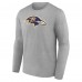 Футболка с длинным рукавом Lamar Jackson Baltimore Ravens Icon Player Name & Number - Gray