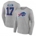 Josh Allen Buffalo Bills Icon Player Name & Number - Gray Josh Allen Buffalo Bills Icon Player Name & Number - Gray