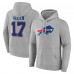 Толстовка Josh Allen Buffalo Bills Icon Player Name & Number - Gray