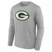 Футболка с длинным рукавом Green Bay Packers Jordan Love Gray Icon Player Name & Number