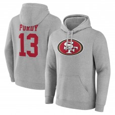 Толстовка Brock Purdy San Francisco 49ers Icon Player Name & Number - Gray