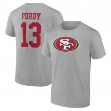 Футболка Brock Purdy San Francisco 49ers Icon Player Name & Number - Gray