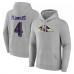 Толстовка Zay Flowers Baltimore Ravens Icon Player Name & Number - Gray