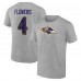 Футболка Zay Flowers Baltimore Ravens Icon Player Name & Number - Gray