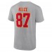 Футболка Travis Kelce Kansas City Chiefs Icon Player Name & Number - Gray