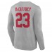 Футболка с длинным рукавом Christian McCaffrey San Francisco 49ers Icon Player Name & Number - Gray