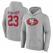 Толстовка Christian McCaffrey San Francisco 49ers Icon Player Name & Number - Gray