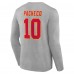 Футболка с длинным рукавом Isiah Pacheco Kansas City Chiefs Icon Player Name & Number - Gray