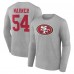 Футболка с длинным рукавом Fred Warner San Francisco 49ers Icon Player Name & Number - Gray