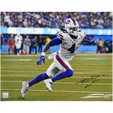 James Cook Buffalo Bills Autographed Fanatics Authentic 16 x 20 Running with the Ball Photograph