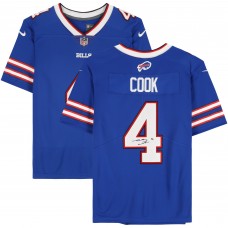 Игровая джерси James Cook Buffalo Bills Autographed Fanatics Authentic Nike Royal Limited