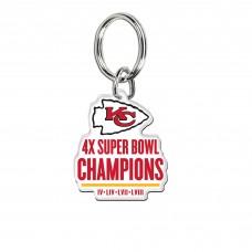 Kansas City Chiefs WinCraft Four-Time Super Bowl Champions Premium Acrylic Key Ring