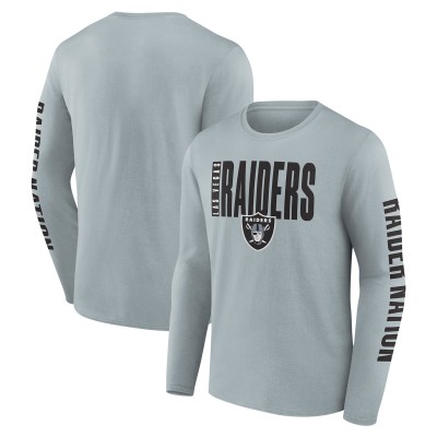 Las Vegas Raiders Fanatics Gray Vision Long Sleeve T-Shirt