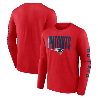 New England Patriots Fanatics Red Vision Long Sleeve T-Shirt