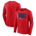 New England Patriots Fanatics Red Vision Long Sleeve T-Shirt