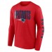 New England Patriots Fanatics Red Vision Long Sleeve T-Shirt