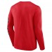 New England Patriots Fanatics Red Vision Long Sleeve T-Shirt
