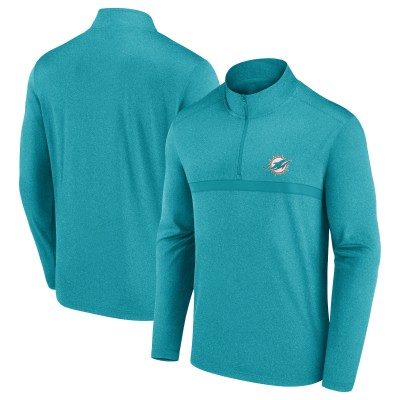 Miami Dolphins Fanatics Aqua Head-to-Head Quarter-Zip Pullover