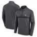 New Orleans Saints Fanatics Heather Charcoal Head-to-Head Quarter-Zip Pullover