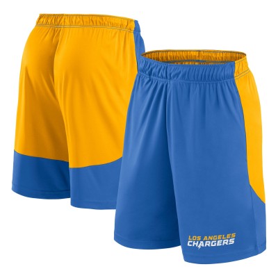 Los Angeles Chargers Fanatics Powder Blue/Gold Launch Shorts