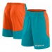 Шорты Miami Dolphins Fanatics Aqua/Orange Launch