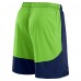 Seattle Seahawks Fanatics College Navy/Neon Green Launch Shorts