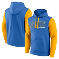 Los Angeles Chargers Fanatics Powder Blue/Gold Outline Pullover Hoodie