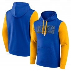 Los Angeles Rams Fanatics Outline Pullover Hoodie - Royal/Gold