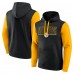Pittsburgh Steelers Fanatics Black/Gold Outline Pullover Hoodie