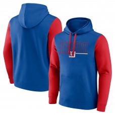 New York Giants Fanatics Royal/Red Outline Pullover Hoodie