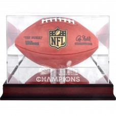 Kansas City Chiefs Fanatics Authentic Super Bowl LVIII Champions Mahogany Football Logo Display Case