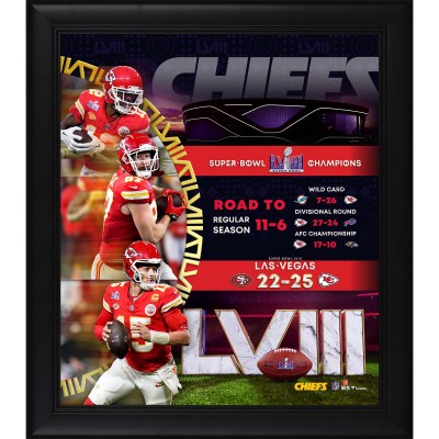 Kansas City Chiefs Authentic Super Bowl LVIII Champions Framed 15 x 17 Road to the Super Bowl Collage