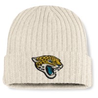 Jacksonville Jaguars Fanatics Oatmeal Bleached Cuffed Knit Hat