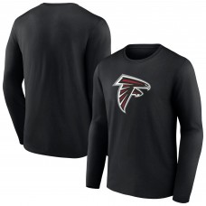 Футболка с длинным рукавом Atlanta Falcons Black Primary Logo